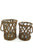 Vagabond Vintage Thick Glass and Wicker Vase with Handle | Modishstore | Vases-5