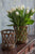 Vagabond Vintage Thick Glass and Wicker Vase with Handle | Modishstore | Vases-4