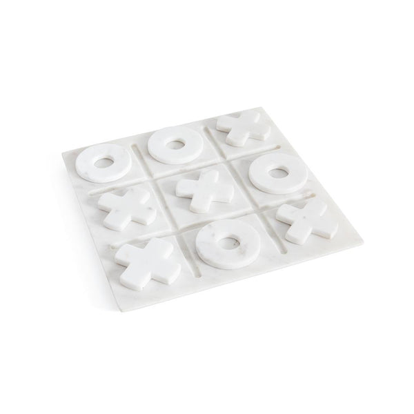 GO Home White Marble Tic Tac Toe  | Modishstore | 21749 