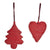 A&B Home Heart & Tree Christmas Ornament - 2 Pc/Box - Set of 12