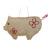 A&B Home Small Burlap Pig Christmas Ornaments - Set Of 12