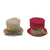 A&B Home Burlap Hat Christmas Ornaments -2Pc/Box - Set Of 6