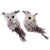 A&B Home Burlap Owl Ornament - 2 Asst Pc/Box - Set of 6