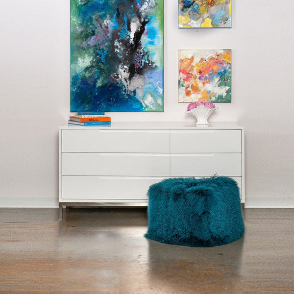 Moe's Home Collection Lamb Fur Pouf | Modishstore | Poufs-5