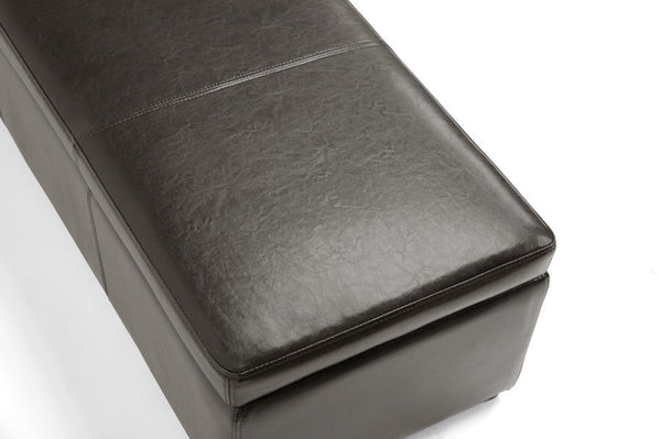baxton studio dennehy dark brown modern ottoman | Modish Furniture Store-4