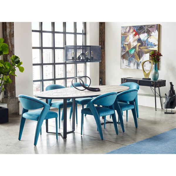 Moe's Home Collection Teardrop Vase Blue | Modishstore | Vases-3