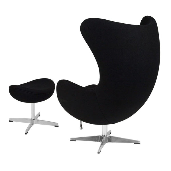 Flash Furniture Wool Fabric Egg Chair with Tilt-Lock Mechanism and Ottoman | Lounge Chairs | Modishstore-10