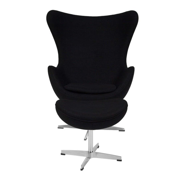 Flash Furniture Wool Fabric Egg Chair with Tilt-Lock Mechanism and Ottoman | Lounge Chairs | Modishstore-11