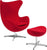 Flash Furniture Wool Fabric Egg Chair with Tilt-Lock Mechanism and Ottoman | Lounge Chairs | Modishstore
