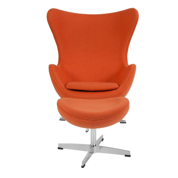 Flash Furniture Wool Fabric Egg Chair with Tilt-Lock Mechanism and Ottoman | Lounge Chairs | Modishstore-23
