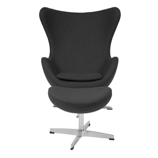 Flash Furniture Wool Fabric Egg Chair with Tilt-Lock Mechanism and Ottoman | Lounge Chairs | Modishstore-26