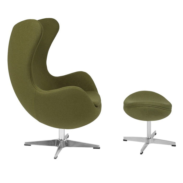 Flash Furniture Wool Fabric Egg Chair with Tilt-Lock Mechanism and Ottoman | Lounge Chairs | Modishstore-27