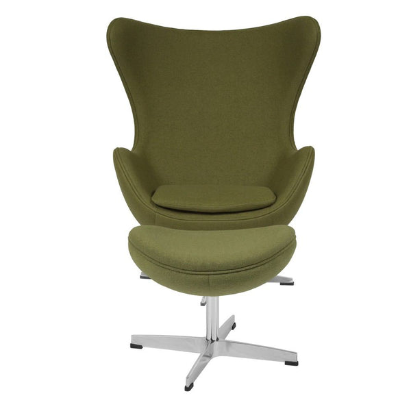 Flash Furniture Wool Fabric Egg Chair with Tilt-Lock Mechanism and Ottoman | Lounge Chairs | Modishstore-29