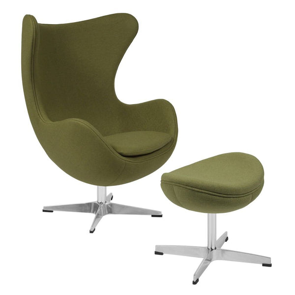 Flash Furniture Wool Fabric Egg Chair with Tilt-Lock Mechanism and Ottoman | Lounge Chairs | Modishstore-7