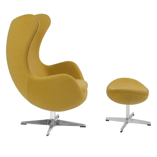 Flash Furniture Wool Fabric Egg Chair with Tilt-Lock Mechanism and Ottoman | Lounge Chairs | Modishstore-30