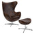 Flash Furniture Bomber Jacket Leather Egg Chair with Tilt-Lock Mechanism and Ottoman | Lounge Chairs | Modishstore