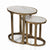 Zodax Nikki Oval Marble and Raw Aluminum Nesting Tables - Set of 2 | Nesting Tables | Modishstore |  IN-6015 -2