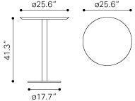 Zuo Bergen Bar Table | Bar Table | Modishstore-3