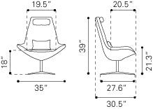 Zuo Bruges Occasional Chair | Lounge Chairs | Modishstore-6