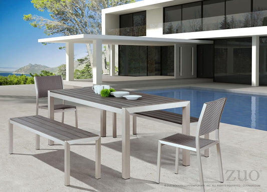 Zuo Metropolitan Double Bench | Outdoor Stools & Benches | Modishstore