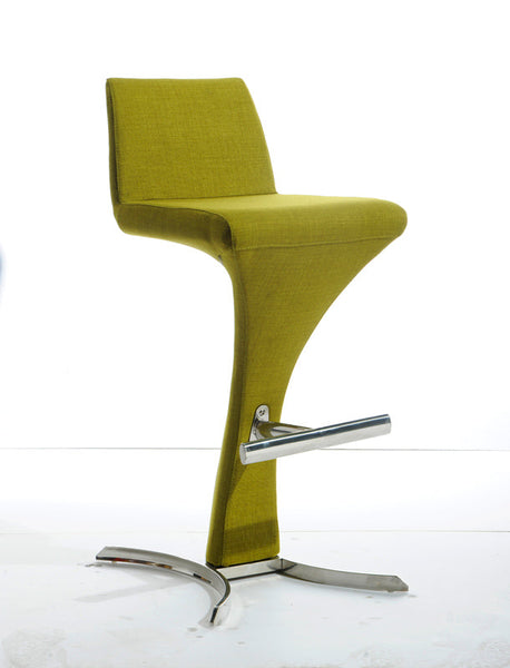 Vig Furniture Modrest Ascella Modern Green Fabric Bar Stool | Modishstore | Bar Stools