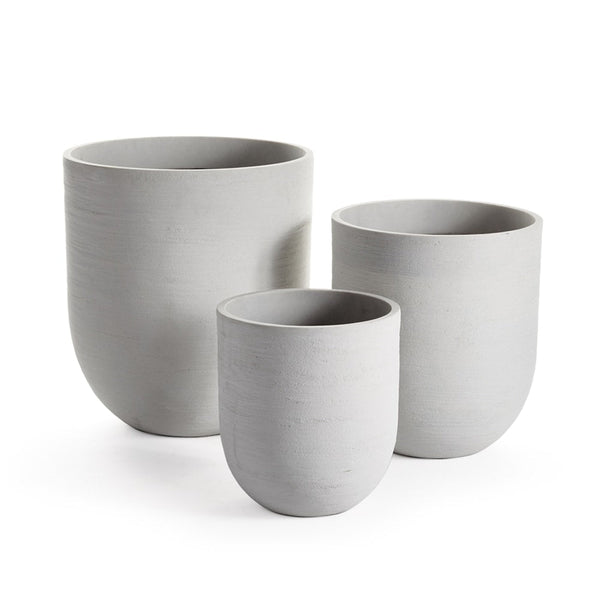 Fibrestone Malibu Cylinder Pots “ Set of 3 by Napa Home & Garden