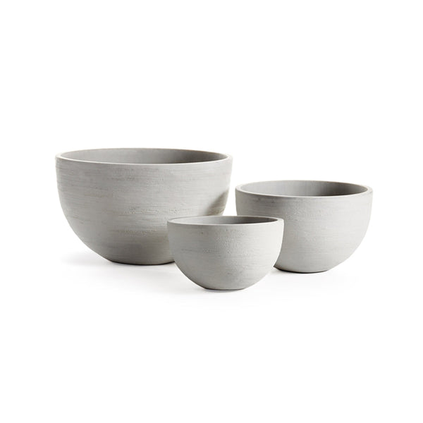 Fibrestone Malibu Low Bowl “ Set of 3 by Napa Home & Garden