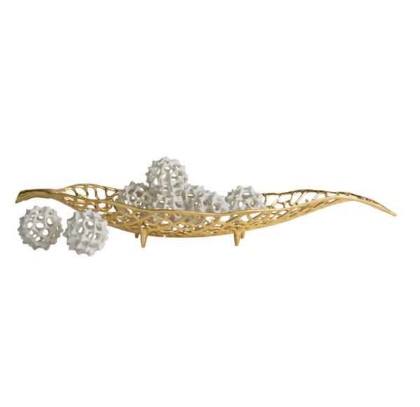 Gold Leaf Design Group Skeleton Leaf Bowl | Decorative Bowls | Modishstore