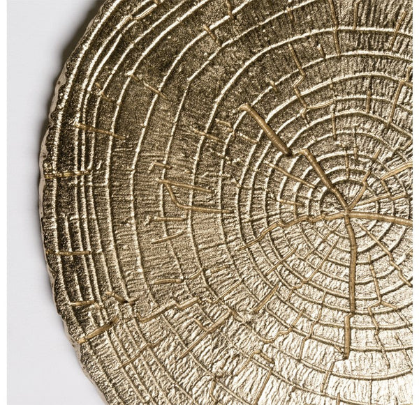 Tree Slice Wall Art, Gold, 18