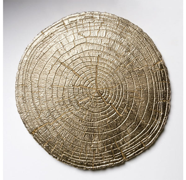 Tree Slice Wall Art, Gold, 18