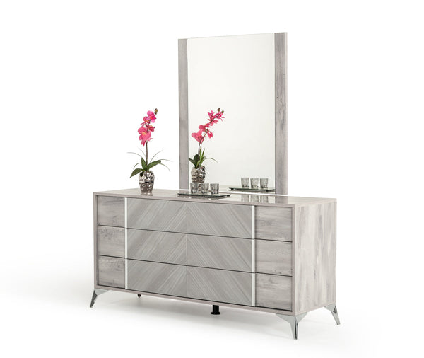 Vigfurniture Nova Domus Alexa Italian Modern Grey Dresser | Modishstore | Dressers