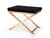 Vig Furniture Modrest Alexia Modern Black Velvet & Rosegold Stool | Modishstore | Stools & Benches-2