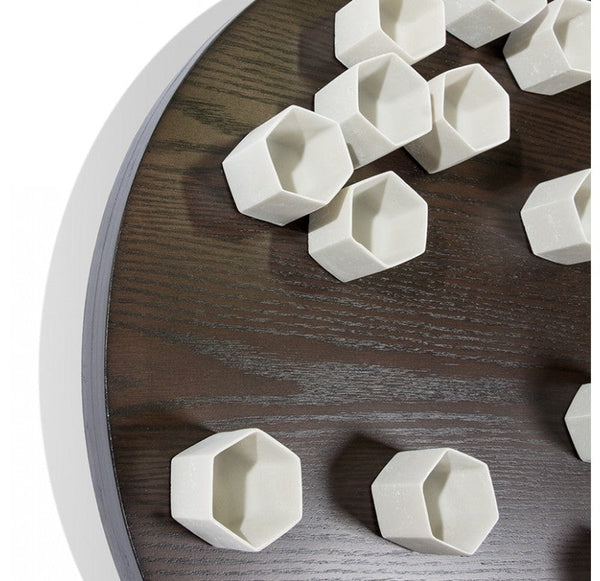 Wall Play Round Substrate-Cream Beehive' by Gold Leaf Design Group | Wall Decor | Modishstore-3