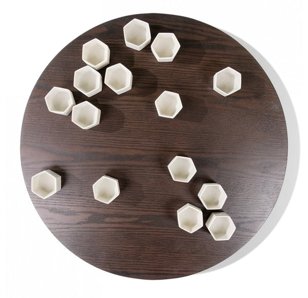 Wall Play Round Substrate-Cream Beehive' by Gold Leaf Design Group | Wall Decor | Modishstore