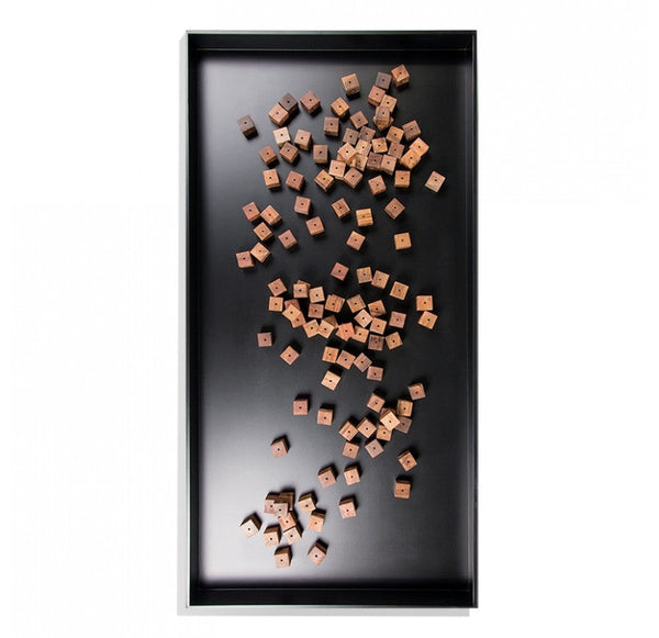 Shadow Box with Wood Cubes by Gold Leaf Design Group | Wall Decor | Modishstore