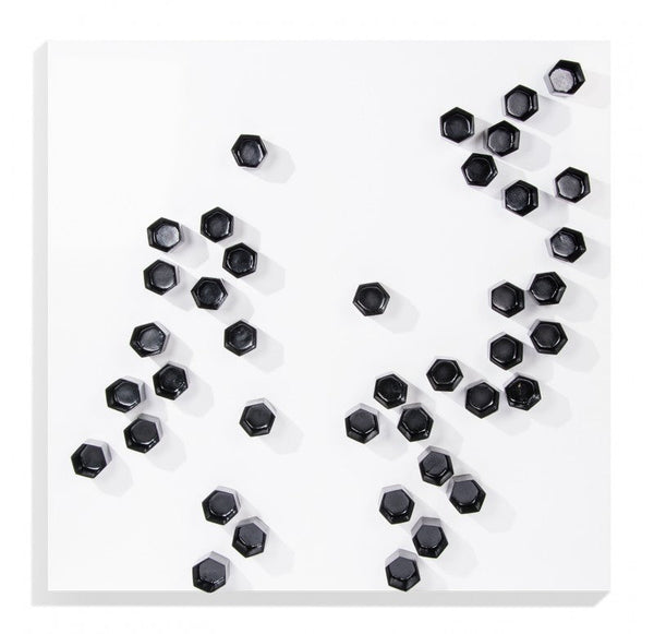 Wall Play White Substrate, 'Beehive, Black' by Gold Leaf Design Group | Wall Decor | Modishstore