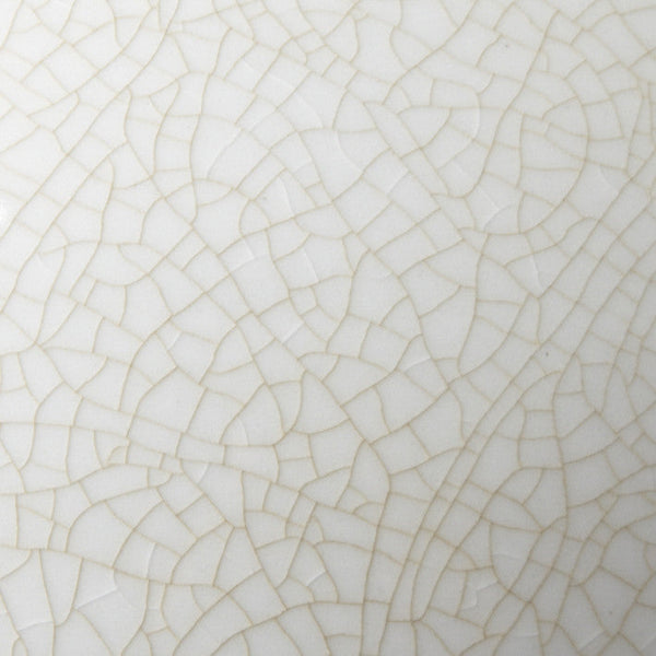 Tozai Home White Crackle Jar With Bronze Lid