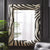 Tozai Home Mountain Zebra Leather Wall Mirror with Stud Accents