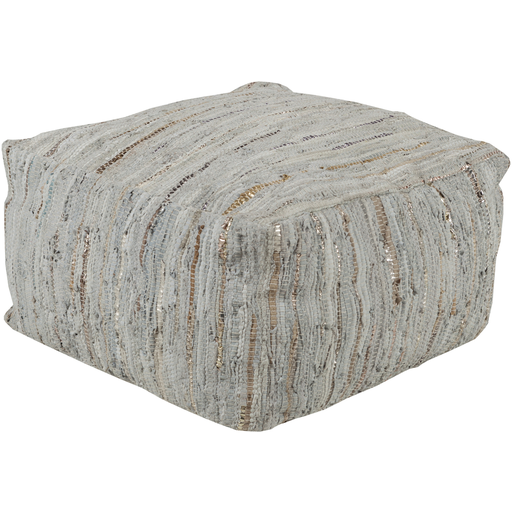 Surya Anthracite Cube Pouf - Textural - ATPF-001 | Poufs | Modishstore-2