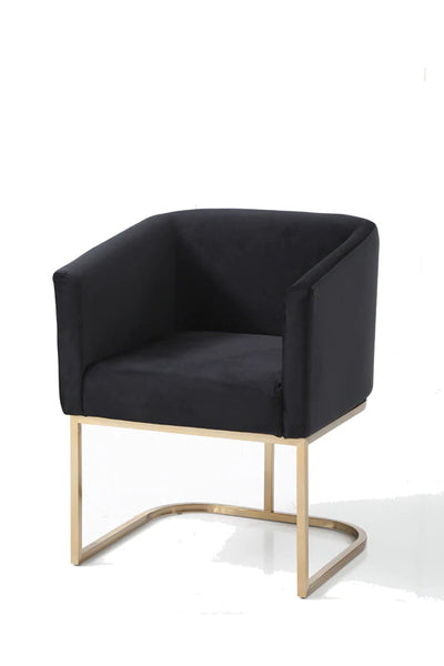 Vig Furniture Modrest Yukon Modern Velvet & Gold Dining Chair