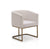 Vig Furniture Modrest Yukon Modern White Fabric and Antique Brass Dining Chair | Modishstore | Dining Chairs