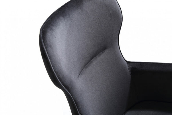 Vig Furniture Modrest Coreen Modern Black Velvet Accent Chair | Modishstore | Accent Chairs-4