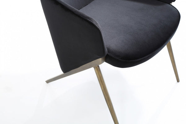 Vig Furniture Modrest Coreen Modern Black Velvet Accent Chair | Modishstore | Accent Chairs-5