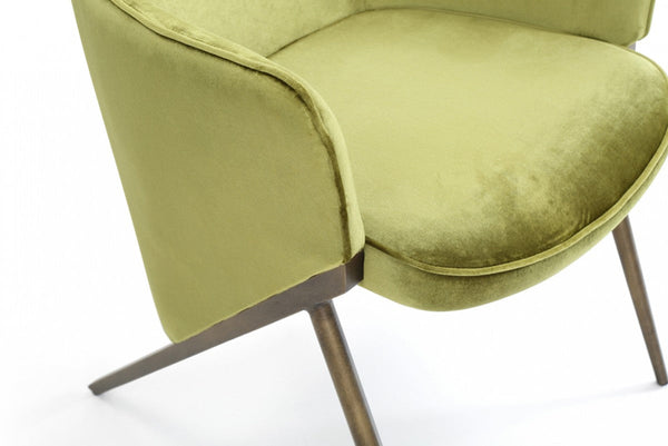 Vig Furniture Modrest Coreen Modern Green Velvet Accent Chair | Modishstore | Accent Chairs-5
