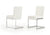 Vig Furniture Batavia - Modern White Leatherette Dining Chair (Set of 2) | Modishstore | Dining Chairs