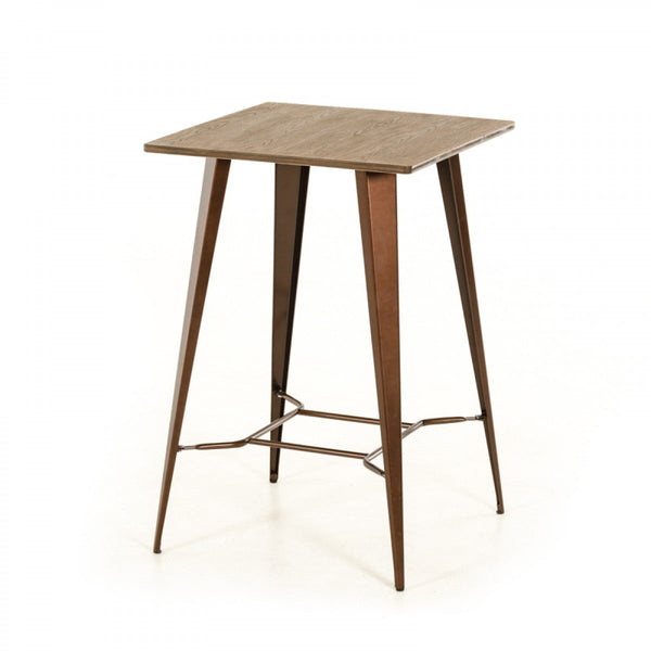 Vig Furniture Modrest Benz Modern Copper & Wood Bar Table | Modishstore | Bar Table-3