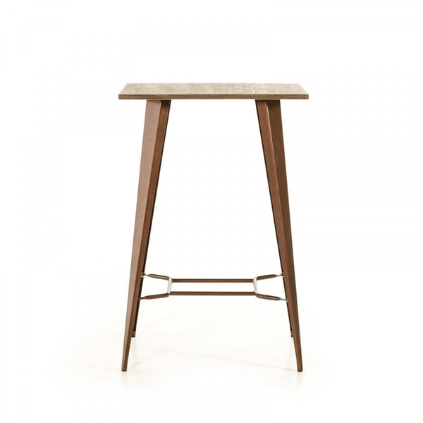 Vig Furniture Modrest Benz Modern Copper & Wood Bar Table | Modishstore | Bar Table-5