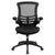 Mid-Back Black Mesh Swivel Ergonomic Task Office Chair With Flip-Up Arms, Bifma Certified By Flash Furniture | Office Chairs | Modishstore - 4
