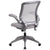 Mid-Back Gray Mesh Swivel Ergonomic Task Office Chair With Gray Frame And Flip-Up Arms By Flash Furniture | Office Chairs | Modishstore - 3