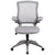 Mid-Back Gray Mesh Swivel Ergonomic Task Office Chair With Gray Frame And Flip-Up Arms By Flash Furniture | Office Chairs | Modishstore - 4